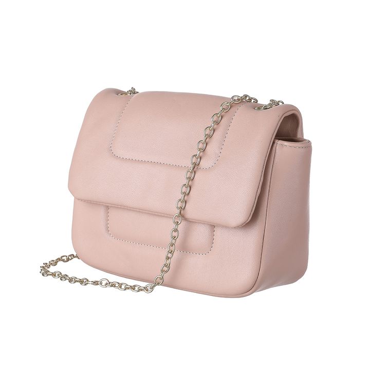 ჩანთა/Quilted Crossbody Bag with Flap and Chain(Pink) Extra.ge 677541