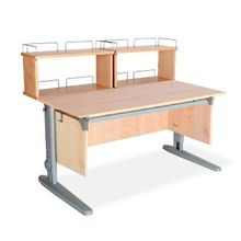 Product image of სამეცადინო მაგიდა ერგო ეკო 120 და უკანა ორი ორ იარუსიანი თაროთი