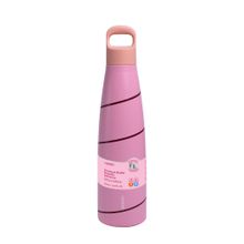 Product image of თერმოსი/MINISO Colorful Series Double-Wall Insulated Bottle with Handle 500mL(Dark Pink Stripe)