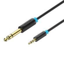 Product image of VENTION BABBF 3.5mm TRS Male to 6.35mm Male Audio Cable 1M Black აუდიო კაბელი