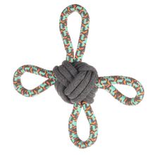 Product image of FLAGINO DT DT COTTON RIVA MULTIRING + BALL ძაღლის სათამაშო ბურთი თოკზე