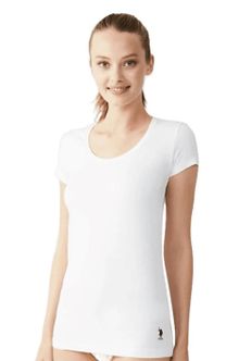 Product image of U.S. Polo Assn. 66003 ქალის მაისური მოკლე მკლავით (თეთრი)