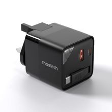 Product image of Choetech PD6091 NexGen PD65W GaN Wall Charger with Retractable Cable Black ადაპტერი