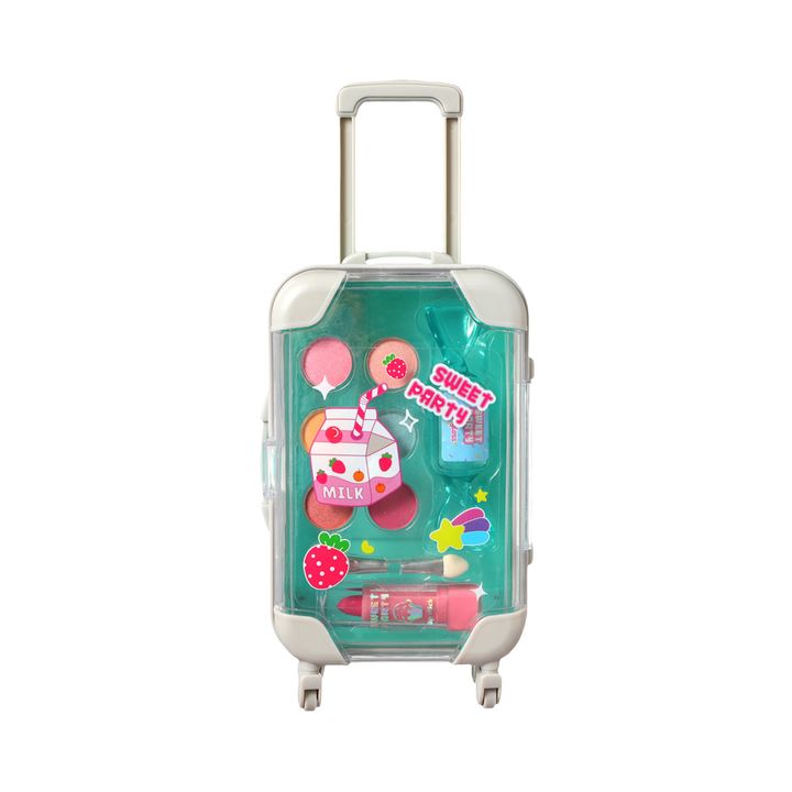 miniso-dessert-theme-series-suitcase-shaped-makeup-kit-blue-sabavshvo-kosmetikis-nakrebi