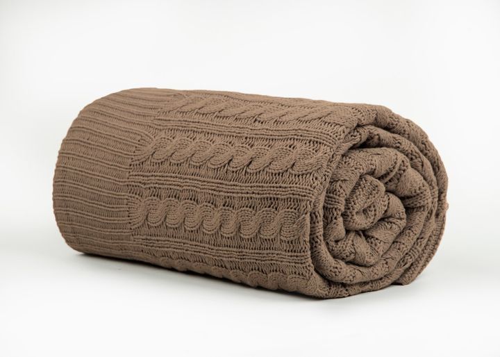 naqsovi-gadasafarebeli---braid-knitted-bedspread-220x240-cm-brown