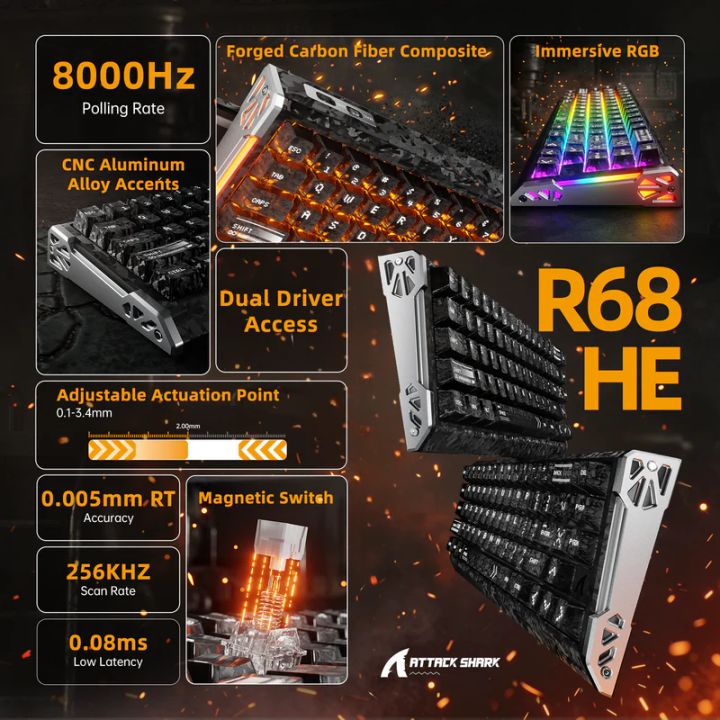 attack-shark-keyboard-magnetic-r68-he-8khz-gaming-klaviatura-photo-2
