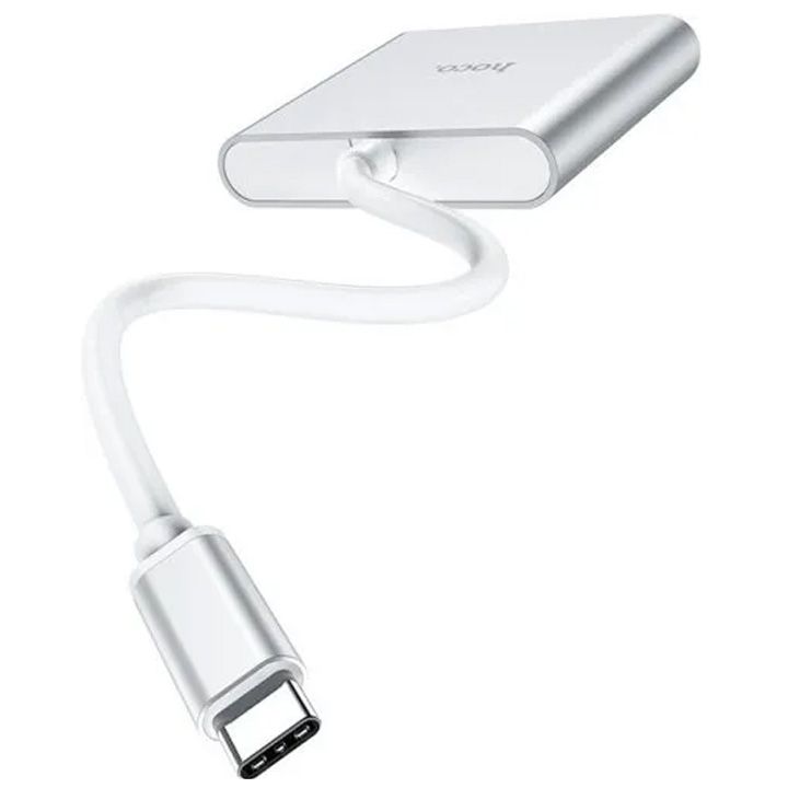 hoco-hb14-easy-use-type-c-adaptertype-c-to-usb30hdmipd-silver-photo-2