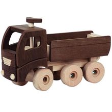 Product image of GOKI THE MACHINE IS WOODEN THE DUMP TRUCK BROWN 55914 ხის სატვირთო მანქანა