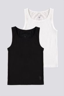 Product image of US POLO ASSN US1674 V1 გოგოს მაისური 2 ცალი (შავი, თეთრი)