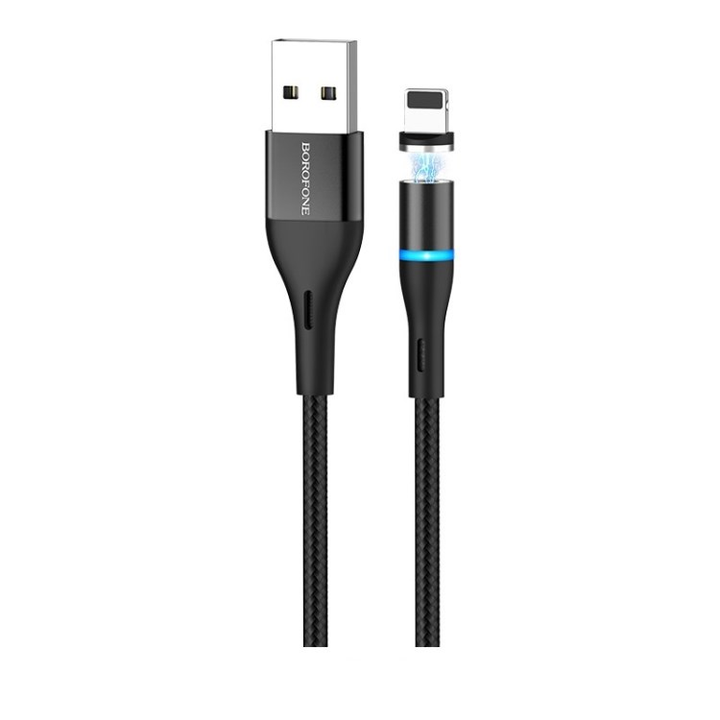 borofone-cable-bu16-skill-magnetic-charging-cable-for-lightning-black
