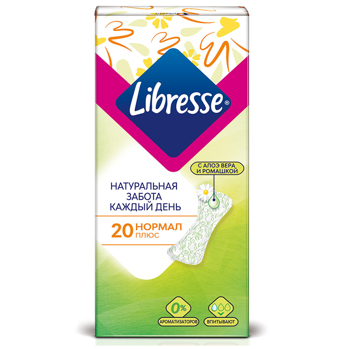 LIBRESSE 1 წვეთიანი ყოველდღიური ჰიგიენური საფენი 20 ც (ლიბრესი) - Extra ...
