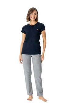 Product image of U.S. Polo Assn. 17035 ქალის პიჟამის ორეული შარვლით (ლურჯი)