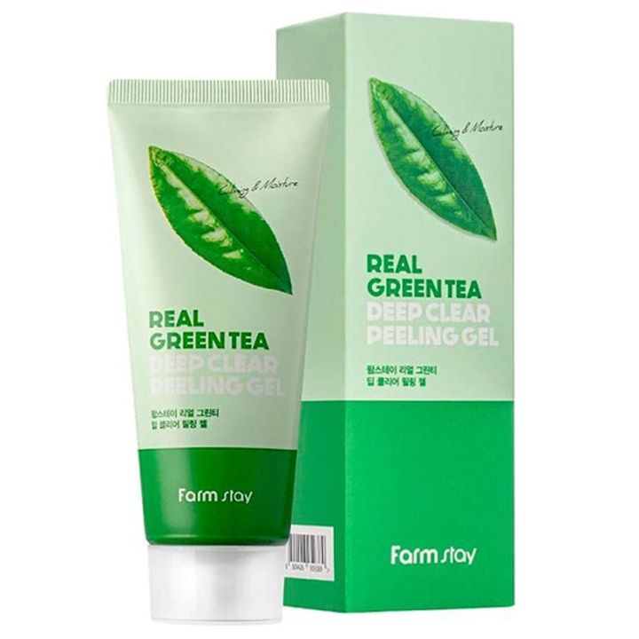 farm-stay-real-green-tea-clear-peeling-gel-sakhis-pilingi-qvela-tipis-kanistvis-100ml-photo-2