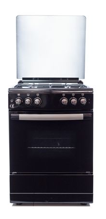 Product image of Gas Cooker/ Oz/ Oz OM 6040 BL / OCourved60X60 Coocker, 4Gas, Oven-Combined,Lighter, 2Plates, 60x60x85, Black, Top glass