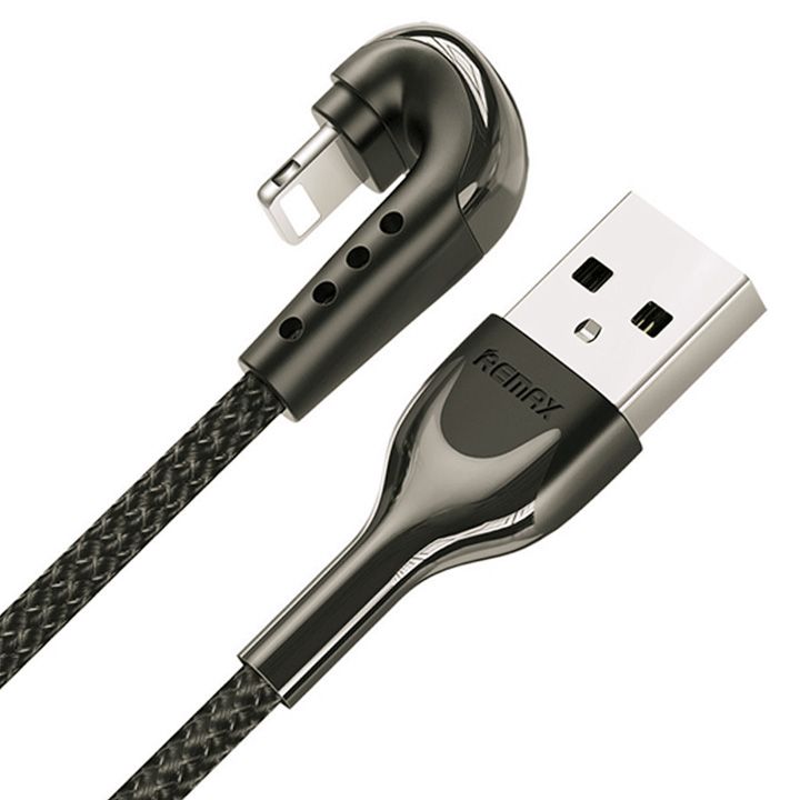remax-heymanba-ii-21a-zinc-alloy-braided-gaming-data-cable-180-elbow-rc-177a-1m-type-c--silver-photo-2