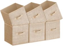 Product image of SONGMICS, შესანახი კუბები, 4 ცალი, ბეჟი, 25.9 x 27.9 x 25.9 სმ