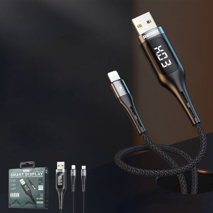 remax-leader-smart-display-21a-data-cable-rc-096i-black-photo-3