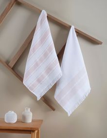 Product image of Manamo  Missi  სამზარეულოს პირსახოცი ბამბის ატმისფერი ჟაკარის 50x70 სმ (2ც)