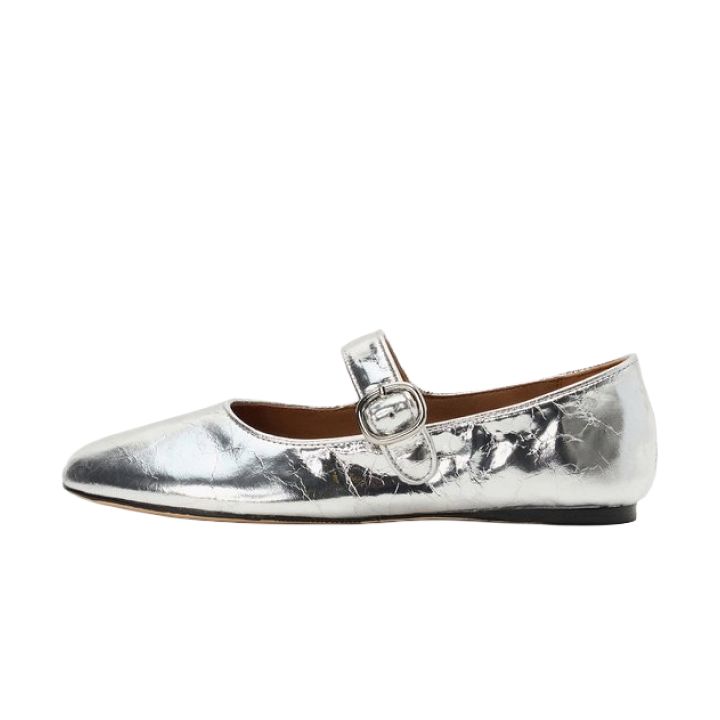 sandro-shiny-leather-ballet-flats-qalis-balerinebi-photo-2