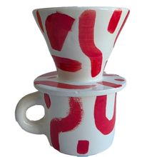 Product image of ხელნაკეთი კერამიკის V-60 ყავის დასაყენებელი
