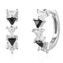 Product image of Ania Haie E059-13H Silver Black/White Triangular Cubic Zirconia საყურე