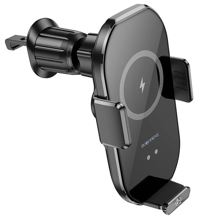 borofone-bh205-rusher-infrared-wireless-fast-charging-car-holderair-outlet-black-photo-3