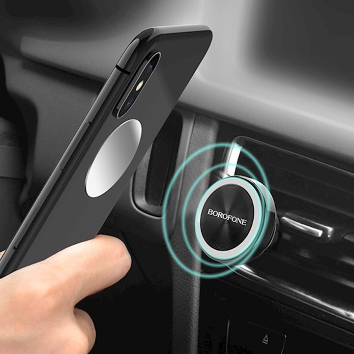 borofone-bh6-platinum-metal-magnetic-in-car-holder-for-air-outlet-black-photo-3