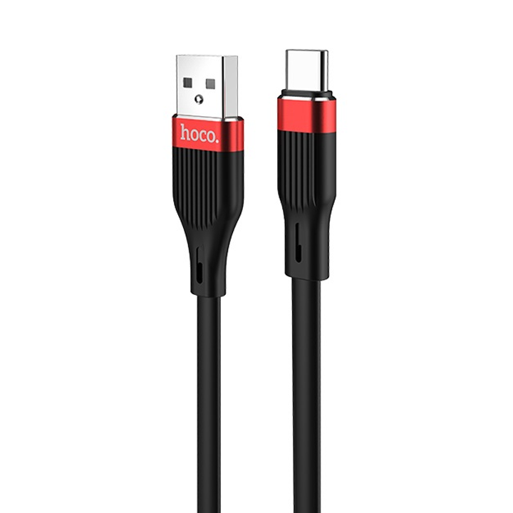 hoco-u72-forest-silicone-charging-cable-for-type-c-black-photo-2