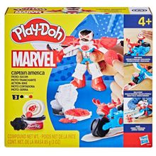Product image of Captain America-ს პლასტელინი მოტოთი Play-Doh Marvel Captain America Moto-Slicer Playset