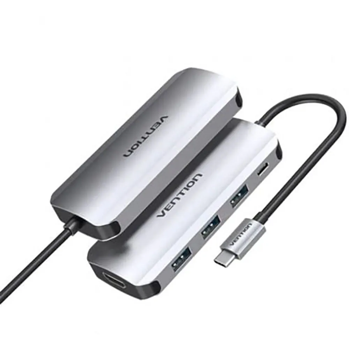 vention-thfhb-multi-function-type-c-to-hdmiusb303pd-docking-station-015m-gray-metal-type-usb-habi