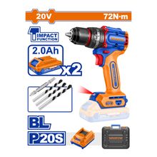 Product image of WADFOW WCDP7281 20V უნახშირო ელექტრო ხრახნდამჭერი