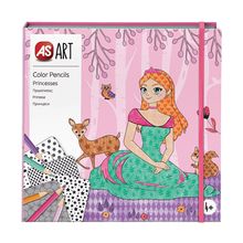Product image of სახატავი ნაკრები ფერადი ფანქრებით Princesses Art AS