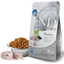 Product image of N&D ძაღლი. თეთრი ძაღლი, ზღვის ბასი, სპირულინა & ცერეცო - ზრდასრული. მინი ჯიში 2 კგ