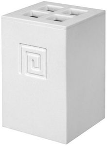 Product image of ჭიქა კბილის ჯაგრისებისთვის Bisk MEANDER TOOTHBRUSH HOLDER WHITE