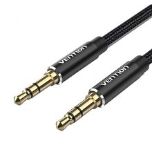 Product image of VENTION BAWBF Cotton Braided 3.5mm Male to Male Audio Cable 1M Black Aluminum Alloy Type