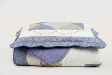 Product image of საწოლის გადასაფარებელი - PERLA DIGITAL PRINTED BEDSPREAD SET 180x240+50x70 CM INDIGO