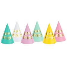 Product image of ქაღალდის ქუდი "Happy Birthday" 16სმ 6ც