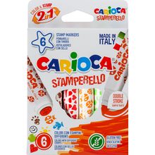 Product image of CARIOCA ბეჭდიანი ფლომასტერი, 6 ფერი