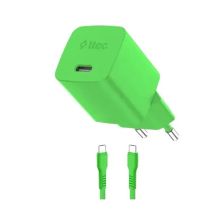 Product image of TTEC SMARTCHARGER GAN 45W AVS PD TRAVEL FAST CHARGER + USB-C -USB-C 60W CABLE, NEON GREEN 2SCG45CN ადაპტერი