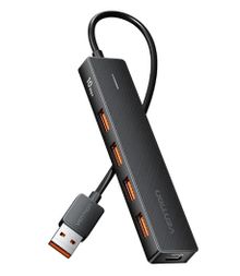 Product image of VENTION CHOBB USB to USB 3.2 Gen 2 Type-A x 4/USB-C 10G Hub 0.15M Black USB ჰაბი