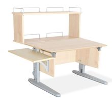 Product image of სამეცადინო მაგიდა ერგო ეკო 100 უკანა ორ იარუსიანი და გვერდითა თაროთი