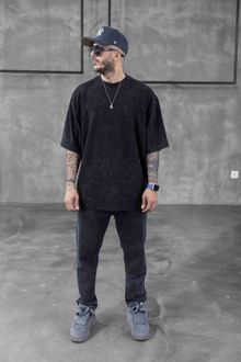 Product image of Zeober Washed Black T-Shirt მამაკაცის მაისური