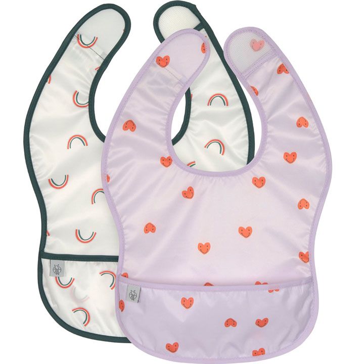 lassig-lightweight-bib-2-pcs-happy-rascals-heart-bavshvis-tsinsafari