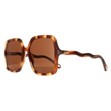 Product image of Chloe Brown Oversized Wavy Sunglasses ქალის მზის სათვალე