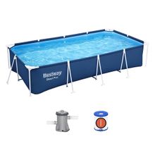 Product image of კარკასული აუზი ფილტრით Bestway 4.00მ x 2.11მ x 81სმ (56424) მართკუთხედი