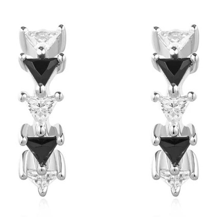 ania-haie-e059-13h-silver-blackwhite-triangular-cubic-zirconia-saqure-photo-2