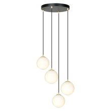 Product image of საკიდი EMIBIG ROYAL 4 ლითონი შავი შუშა თეთრი 1243/4