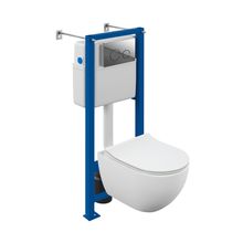 Product image of უნიტაზი ჩასაშენებელი ინსტალაციის კომპლექტით და ღილაკით Cersanit 68302 BRASKO
