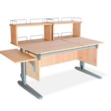 Product image of სამეცადინო მაგიდა ერგო ეკო 75/40 გვერდითა და უკანა ორი ორ იარუსიანი თაროთი