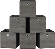Product image of SONGMICS, შესანახი ყუთების ნაკრები, ნაცრისფერი, 30 x 30 x 30 სმ